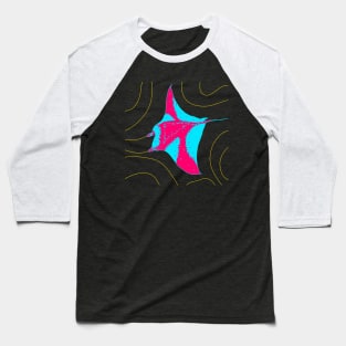 Reef manta (Mobula alfredi) Baseball T-Shirt